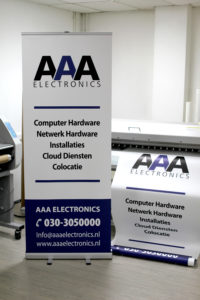 AAA electronics roll up banner