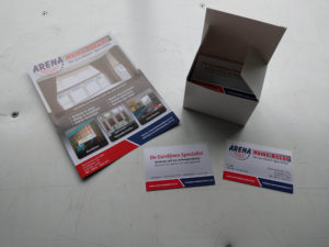 Arena folders en visitekaartjes