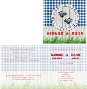 Eigen ontwerp geboortekaart Sjoerdsma