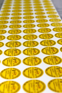ronde stickers - keuringsstickers
