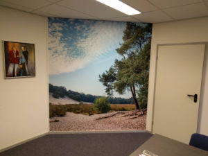 Fotobehang op de muur