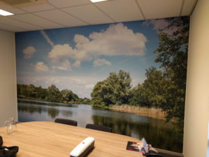 Fotobehang op de muur