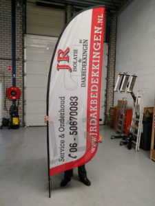 JR Dakbedekkingen beachvlag