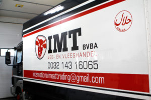 Belettering bakwagen IMT Vleeshandel