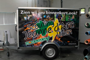 Groot formaat aanhangwagen stickers