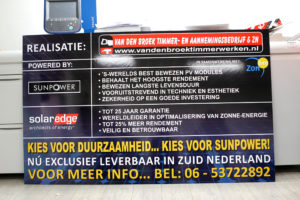 Van den Broek Timmerwerken bord Sunpower 230x110cm
