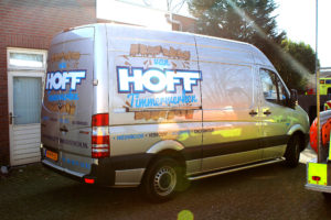 Van hoff timmerwerken bedrijfswagenbelettering