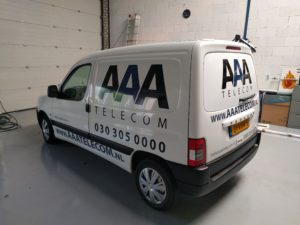 AAA telecom bedrijfswagen belettering
