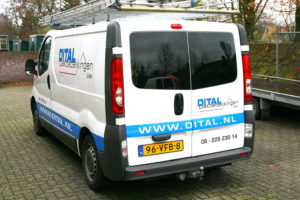 bedrijfswagen belettering dital dakbedekkingen