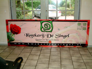 reclame bord kwekerij de singel