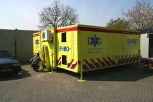 Belettering container medisch EMS