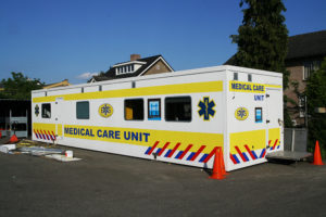 Belettering container medisch EMS