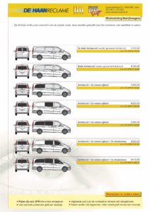 prijzen raamblindering bedrijfswagens
