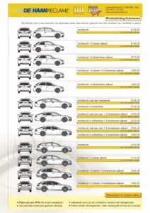 prijzen raamblindering personenwagen