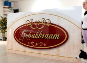 reclamebord gebakkraam