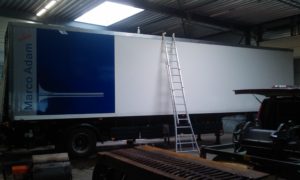 Belettering trailer Marco Adam Uden