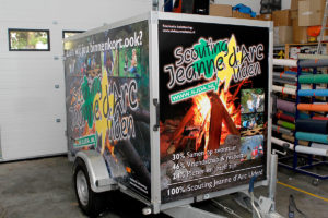 wrapping aanhangwagen SJDA scouting
